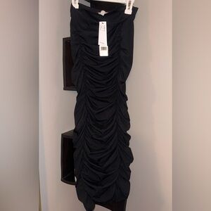 Topshop Black Midi Dress